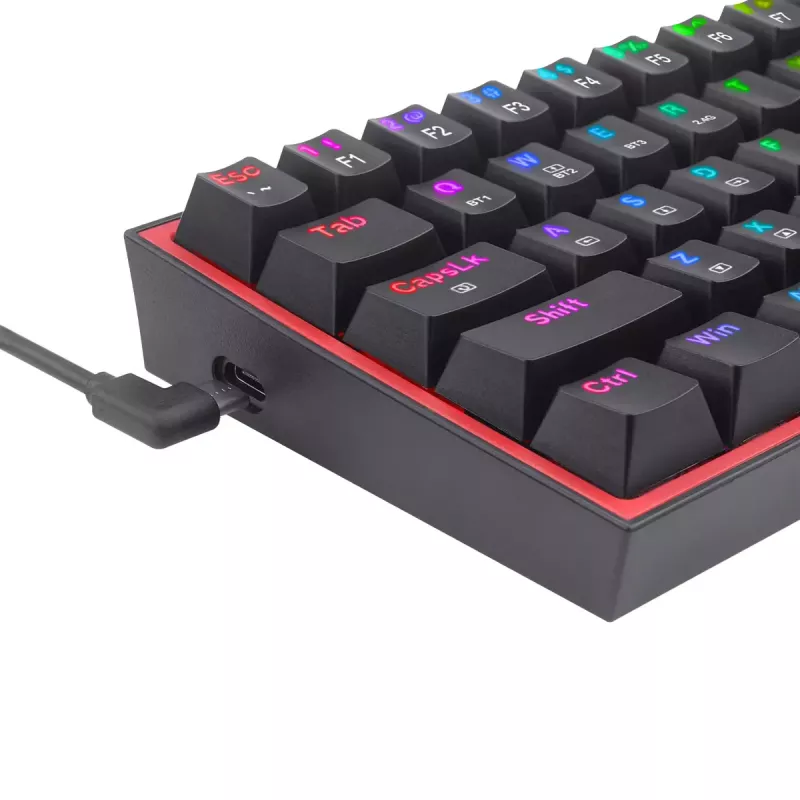 Klaviatūra REDRAGON FIZZ PRO K616-RGB B Spēļu USB RF Bezvadu Bluetooth QWERTY Melna Sarkana