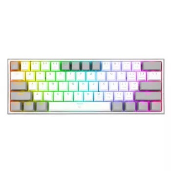 Mehāniskā tastatūra REDRAGON K617-RGB Fizz vadu USB pelēka balta