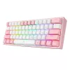 Mehāniskā tastatūra REDRAGON K617-Fizz RGB — vadu USB, rozā/balta, 1,5 m kabelis