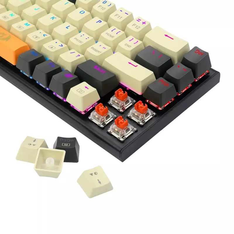 Tastatūra REDRAGON K633CGO-RGB Ryze Mechanical Wired USB Melns balta