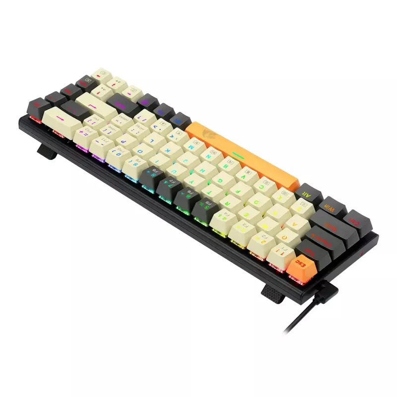 Tastatūra REDRAGON K633CGO-RGB Ryze Mechanical Wired USB Melns balta