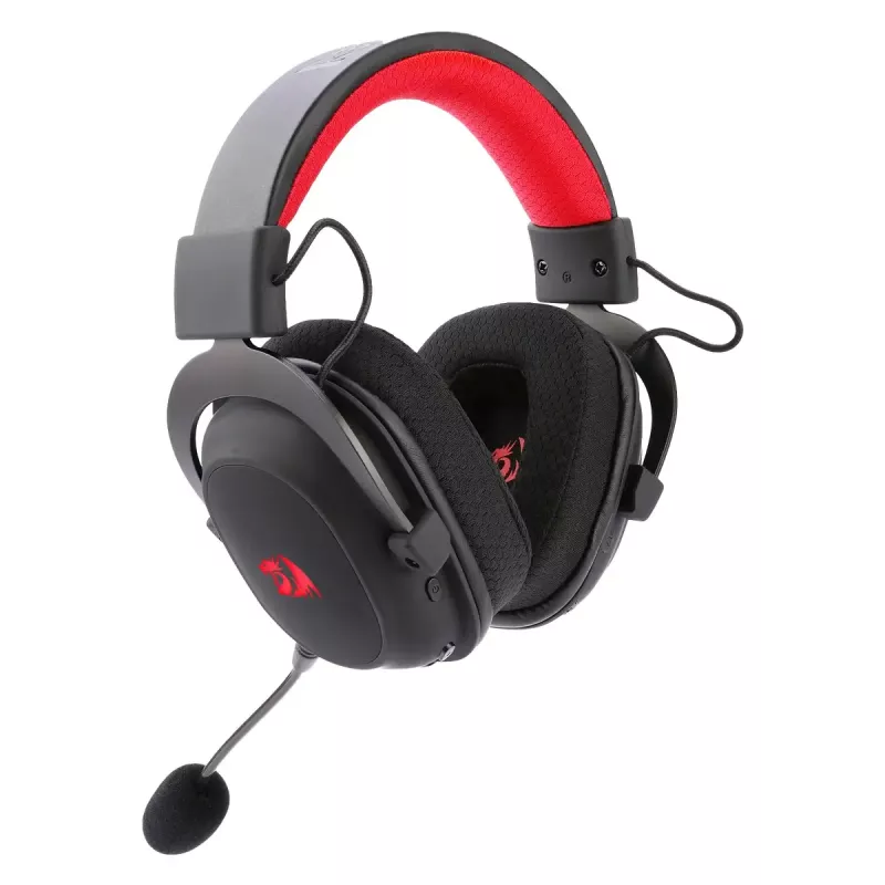 Vadu Bluetooth pārliekamas austiņas REDRAGON H510 Zeus Pro RGB — 20–20000 Hz, 1,8 m kabelis, Melns