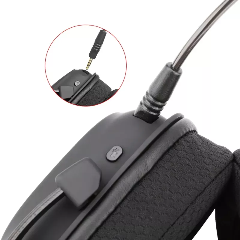 Vadu Bluetooth pārliekamas austiņas REDRAGON H510 Zeus Pro RGB — 20–20000 Hz, 1,8 m kabelis, Melns