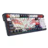 Mehāniskā tastatūra REDRAGON K686AK-RGB-PRO — RF bezvadu + USB, tumši zila balta, 1,5 m kabelis