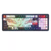 Mehāniskā tastatūra REDRAGON K686AK-RGB-PRO — RF bezvadu + USB, tumši zila balta, 1,5 m kabelis
