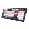Mehāniskā tastatūra REDRAGON K686AK-RGB-PRO — RF bezvadu + USB, tumši zila balta, 1,5 m kabelis