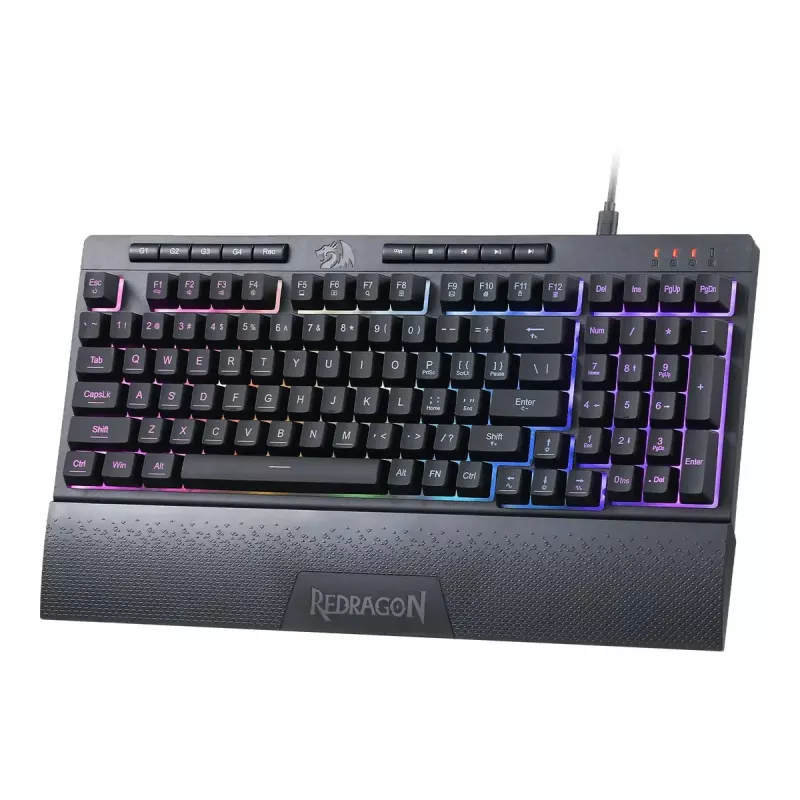 REDRAGON K515-RGB SHIVA 98 USB melnā membrānas vadu tastatūra
