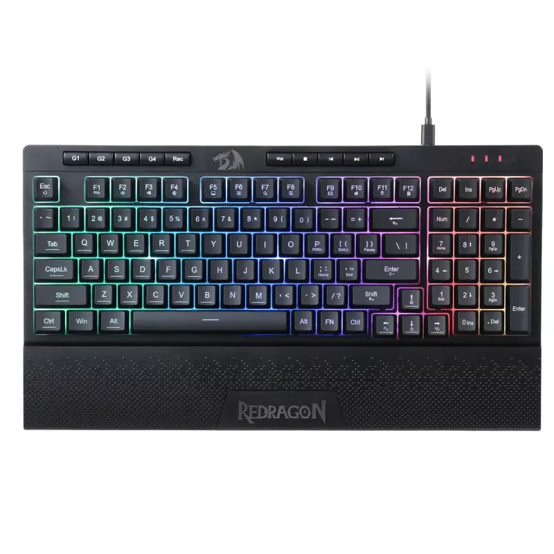 REDRAGON K515-RGB SHIVA 98 USB melnā membrānas vadu tastatūra