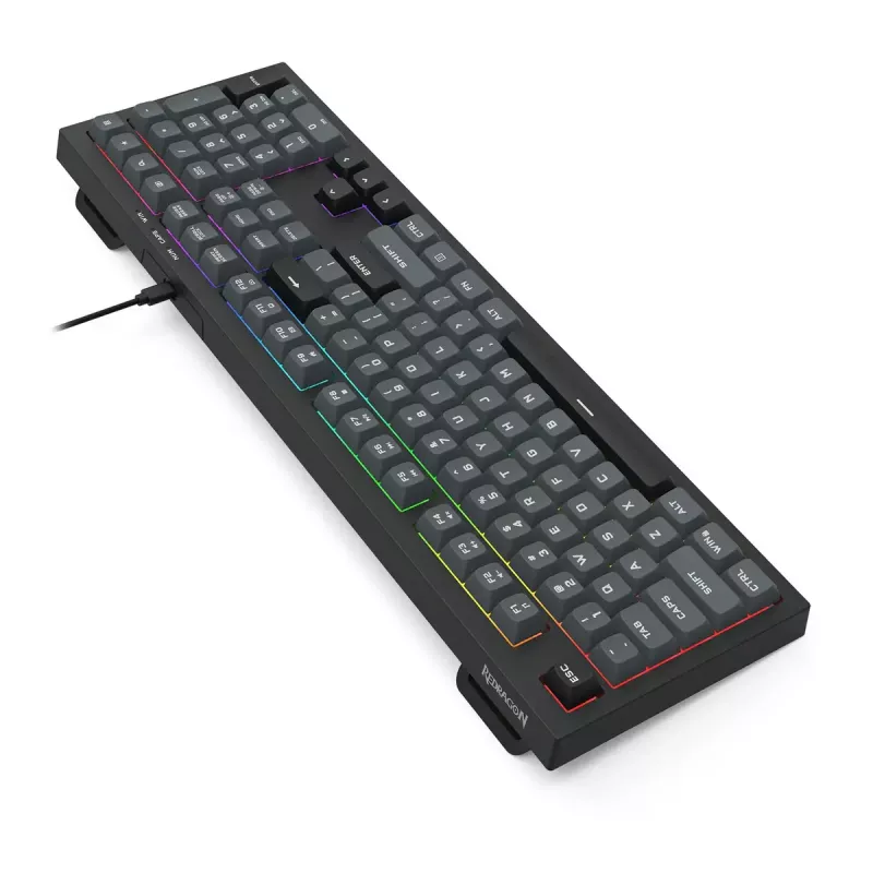 Klaviatūra REDRAGON K518-RGB-GB Crux vadu USB melna membrāna