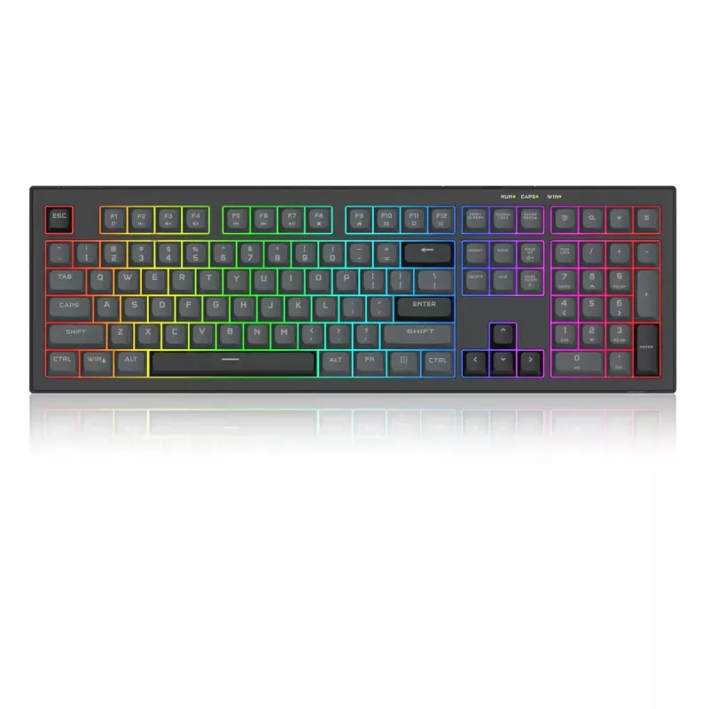 Klaviatūra REDRAGON K518-RGB-GB Crux vadu USB melna membrāna
