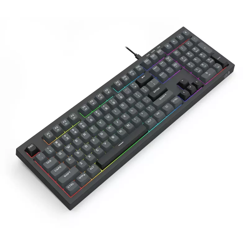 Klaviatūra REDRAGON K518-RGB-GB Crux vadu USB melna membrāna