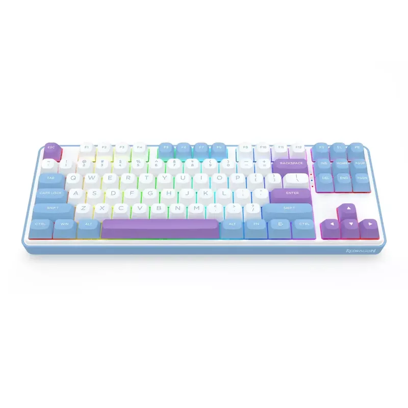 Mehāniskā tastatūra REDRAGON K707WBP-RGB-PRO Vadu USB Zila Balta