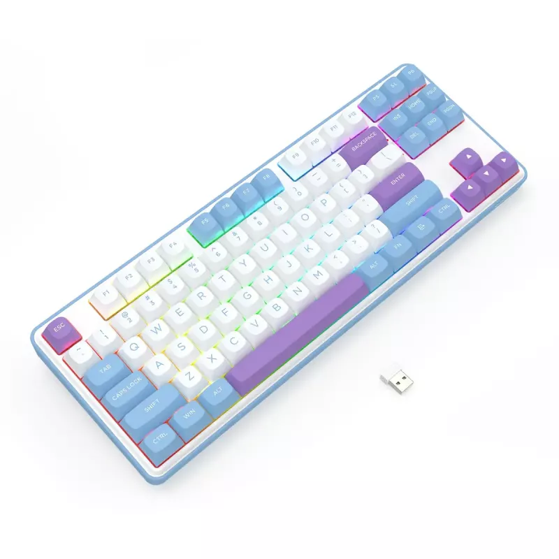 Mehāniskā tastatūra REDRAGON K707WBP-RGB-PRO Vadu USB Zila Balta
