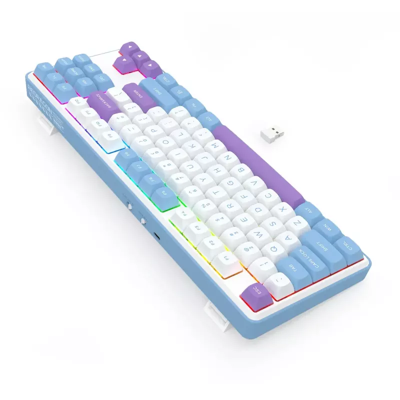 Mehāniskā tastatūra REDRAGON K707WBP-RGB-PRO Vadu USB Zila Balta