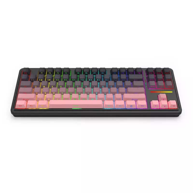 Mehāniskā tastatūra REDRAGON Antonium Pro K728SP-RGB-PRO — USB, RF bezvadu, Bluetooth, melna/rozā