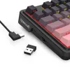 Mehāniskā tastatūra REDRAGON Antonium Pro K728SP-RGB-PRO — USB, RF bezvadu, Bluetooth, melna/rozā