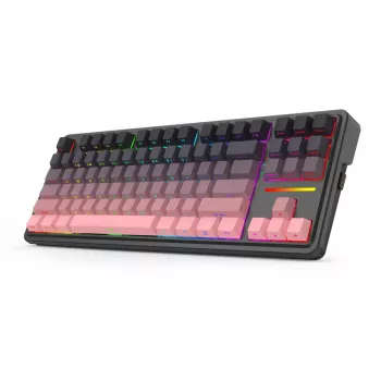 Mehāniskā tastatūra REDRAGON Antonium Pro K728SP-RGB-PRO — USB, RF bezvadu, Bluetooth, melna/rozā