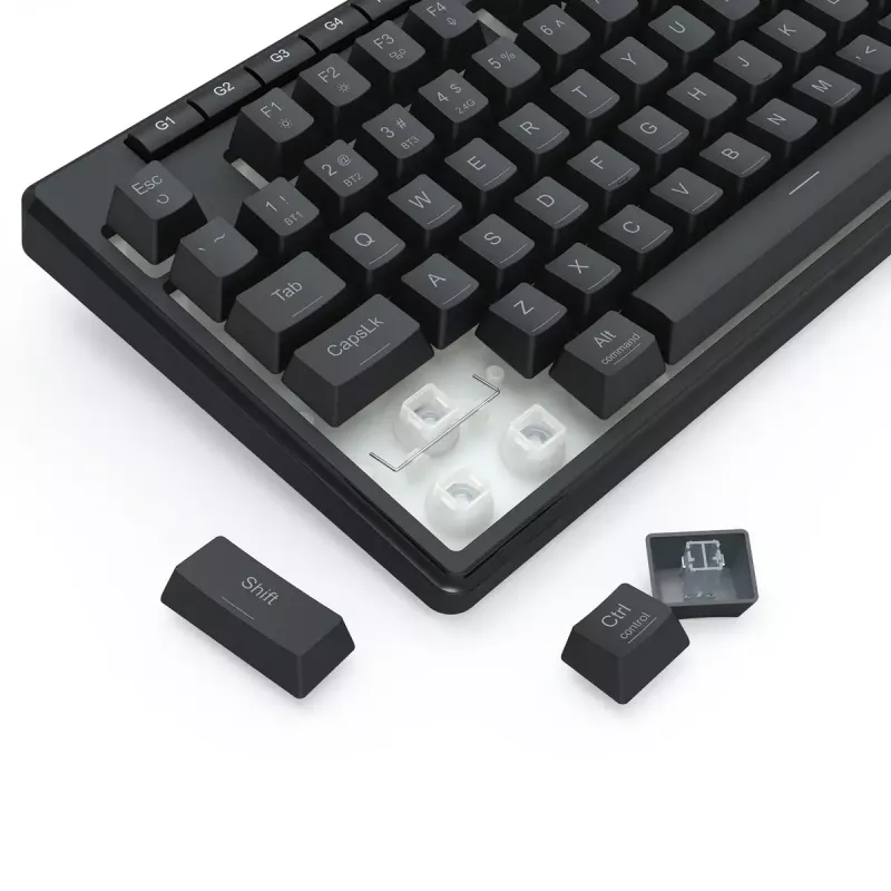 REDRAGON K516RGB-PRO SHIVA PRO 87 tastatūra USB RF bezvadu Bluetooth melna