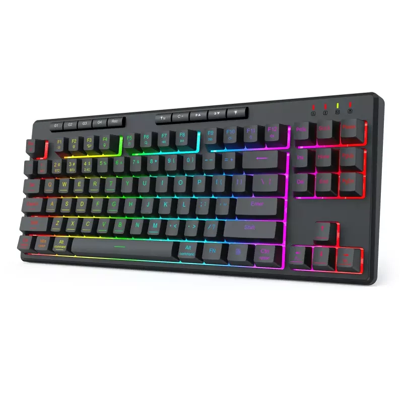 REDRAGON K516RGB-PRO SHIVA PRO 87 tastatūra USB RF bezvadu Bluetooth melna