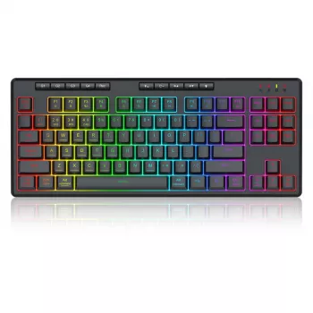 REDRAGON K516RGB-PRO SHIVA PRO 87 tastatūra USB RF bezvadu Bluetooth melna