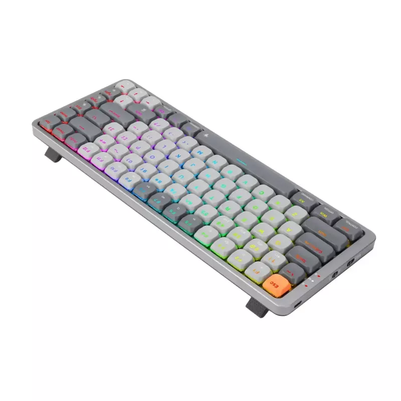 Mehāniskā tastatūra REDRAGON K652GG-RGB-PRO vadu bezvadu Bluetooth pelēka