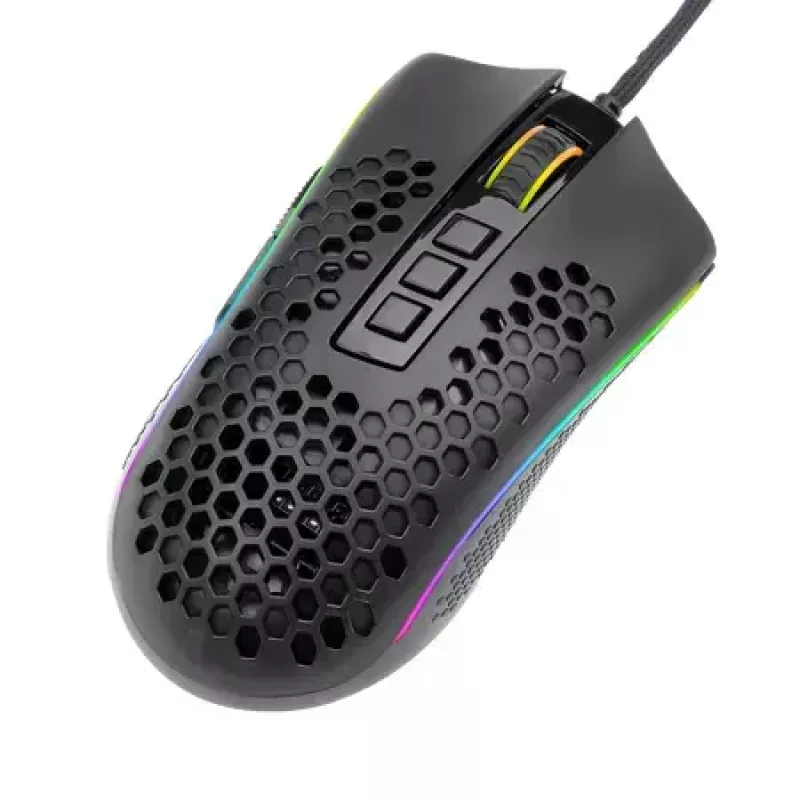 Vadu spēļu pele REDRAGON M808-RGB Storm — USB Type-C, melna, 85 g