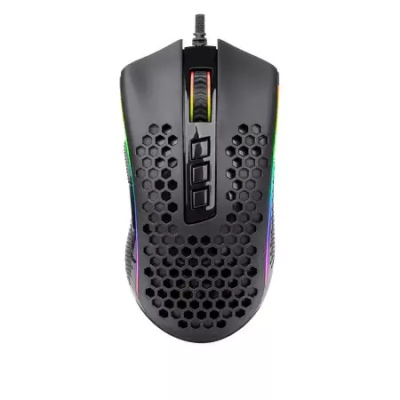 Vadu spēļu pele REDRAGON M808-RGB Storm — USB Type-C, melna, 85 g
