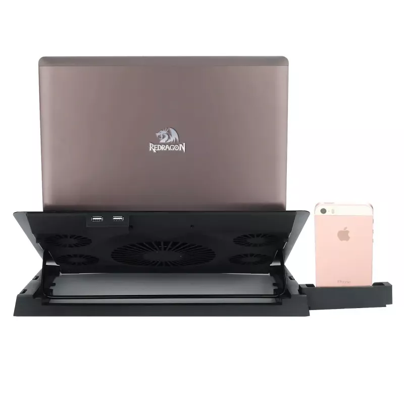 Portatīvā datora dzesēšanas paliktnis REDRAGON GCP500 Ivy Ergonomic Design 5 Fans