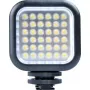 LED video gaisma Godox LED36 — 36 gaismas diodes, regulējams spilgtums, kompakts uz kameras stiprināms panelis