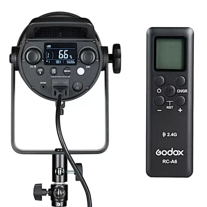 Godox FV200 foto studijas zibspuldzes iekārta 1/8000 s Melna