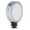 Godox R1 apaļa 5 W RGB gaisma melna sudrabota, darbināma ar baterijām