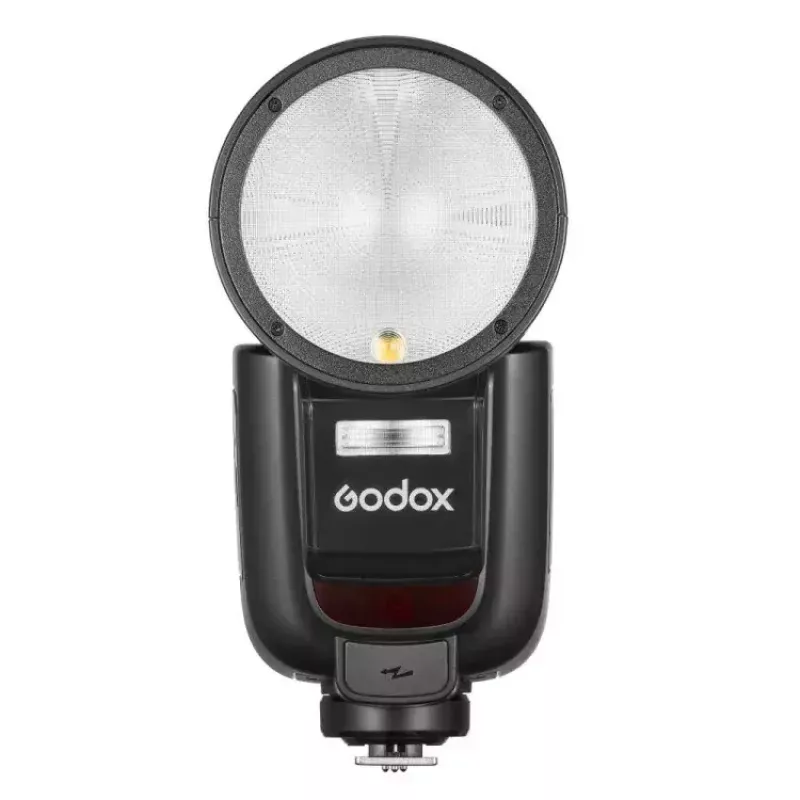 Videokameras zibspuldze Godox V1Pro melna ar 1,5 s uzlādes laiku