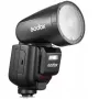 Videokameras zibspuldze Godox V1Pro melna ar 1,5 s uzlādes laiku