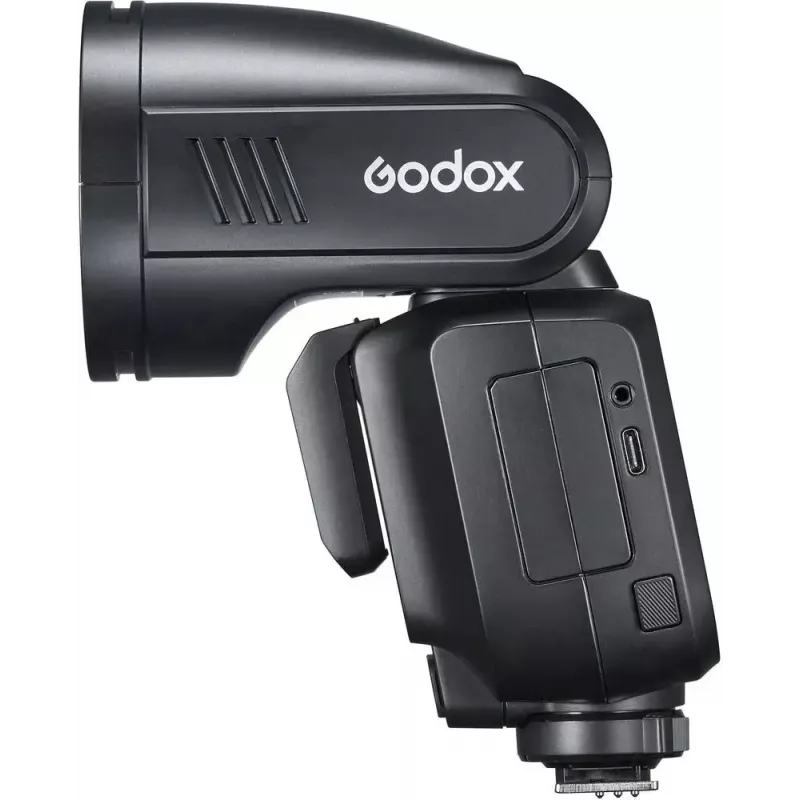 Flash Godox V100-F Fujifilm — pārnēsājama uz kameras litija jonu zibspuldze
