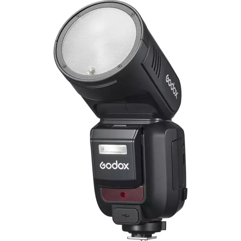 Flash Godox V100-F Fujifilm — pārnēsājama uz kameras litija jonu zibspuldze