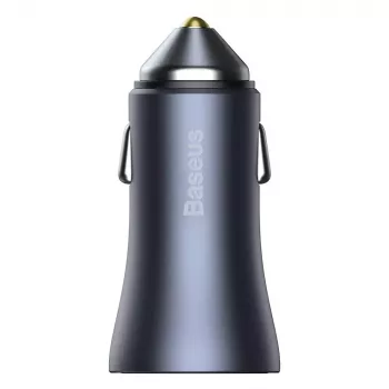 Automašīnas lādētājs Baseus TZCCJD-0G 40W tumši pelēks — USB transportlīdzekļa strāvas adapteris, 40W izeja