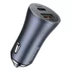 Automašīnas lādētājs Baseus TZCCJD-0G 40W tumši pelēks — USB transportlīdzekļa strāvas adapteris, 40W izeja