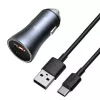 Automašīnas lādētājs Baseus TZCCJD-0G 40W tumši pelēks — USB transportlīdzekļa strāvas adapteris, 40W izeja