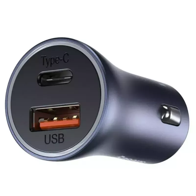 Automašīnas lādētājs Baseus TZCCJD-0G 40W tumši pelēks — USB transportlīdzekļa strāvas adapteris, 40W izeja