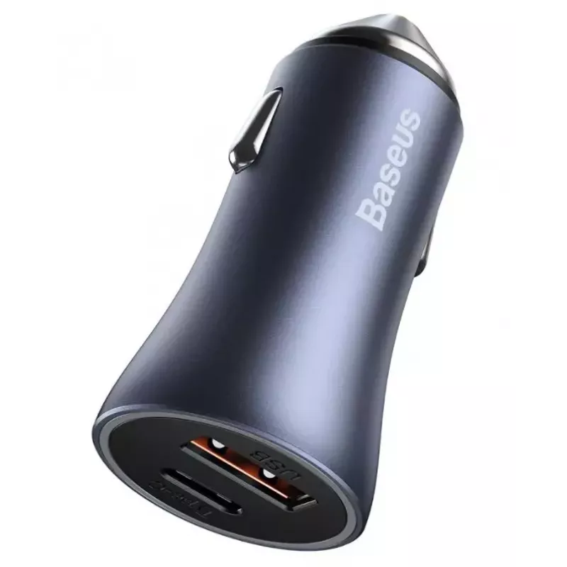 Automašīnas lādētājs Baseus TZCCJD-0G 40W tumši pelēks — USB transportlīdzekļa strāvas adapteris, 40W izeja