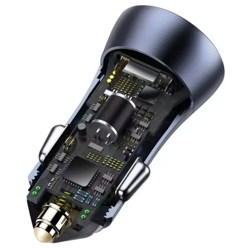 Automašīnas lādētājs Baseus TZCCJD-0G 40W tumši pelēks — USB transportlīdzekļa strāvas adapteris, 40W izeja