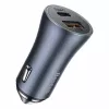 Automašīnas lādētājs Baseus TZCCJD-0G 40W tumši pelēks — USB transportlīdzekļa strāvas adapteris, 40W izeja