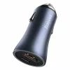 Automašīnas lādētājs Baseus TZCCJD-0G 40W tumši pelēks — USB transportlīdzekļa strāvas adapteris, 40W izeja