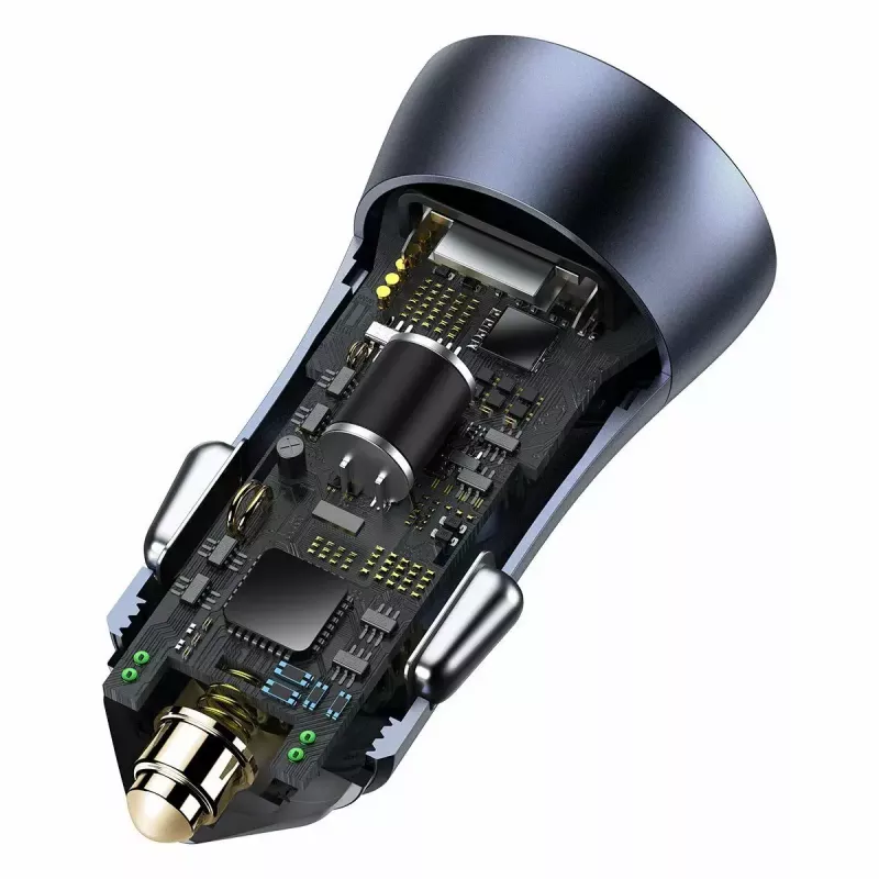 Automašīnas lādētājs Baseus TZCCJD-0G 40W tumši pelēks — USB transportlīdzekļa strāvas adapteris, 40W izeja