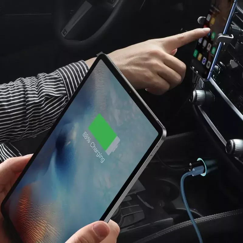 Automašīnas lādētājs Baseus TZCCJD-0G 40W tumši pelēks — USB transportlīdzekļa strāvas adapteris, 40W izeja