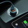 Automašīnas lādētājs Baseus TZCCJD-0G 40W tumši pelēks — USB transportlīdzekļa strāvas adapteris, 40W izeja