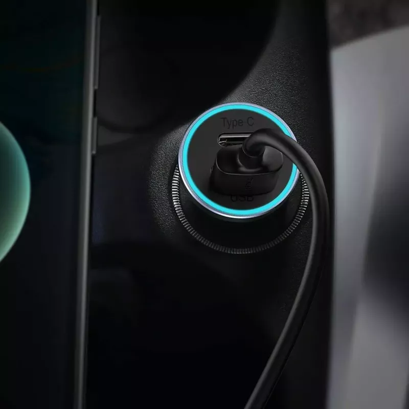 Automašīnas lādētājs Baseus TZCCJD-0G 40W tumši pelēks — USB transportlīdzekļa strāvas adapteris, 40W izeja
