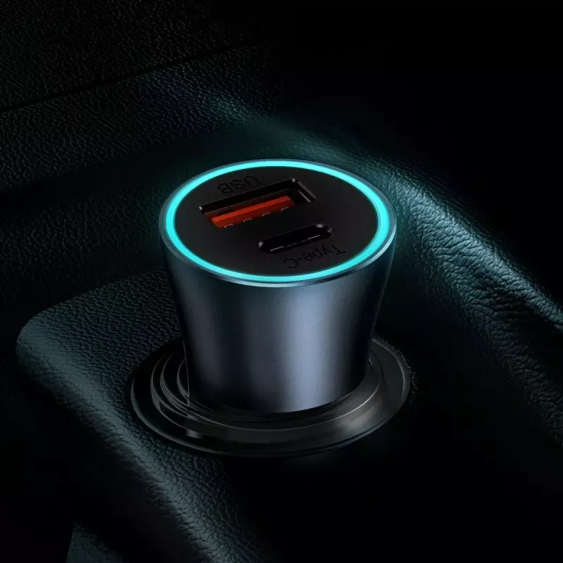 Automašīnas lādētājs Baseus TZCCJD-0G 40W tumši pelēks — USB transportlīdzekļa strāvas adapteris, 40W izeja