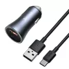 Automašīnas lādētājs Baseus TZCCJD-0G 40W tumši pelēks — USB transportlīdzekļa strāvas adapteris, 40W izeja