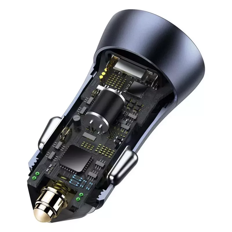Automašīnas lādētājs Baseus TZCCJD-0G 40W tumši pelēks — USB transportlīdzekļa strāvas adapteris, 40W izeja